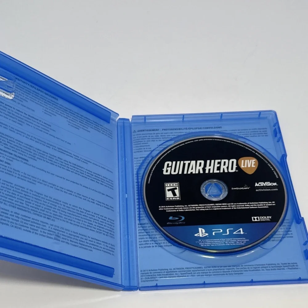 Guitar Hero Live (Sony PlayStation 4, 2015, PS4) Authentic, tested/works